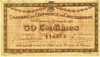 French notgeld 50 Centimes, 1914 image