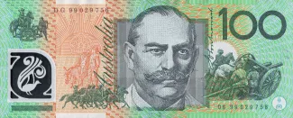 Australia 100 Dollars, 1996-2017 reverse
