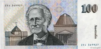 Australia 100 Dollars, 1996 reverse