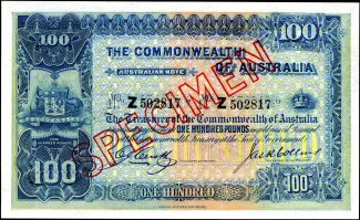 Australia 100 Pounds, 1914-1918