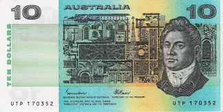 Australia 10 Dollars, 1974-1991 obverse