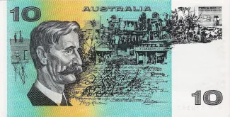 Australia 10 Dollars, 1974-1991 reverse