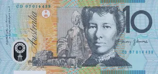 Australia 10 Dollars, 1993-2015 reverse