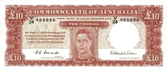 Australia 10 Pounds, 1940-1952
