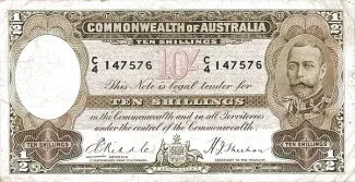 Australia 10 Shillings, 1933