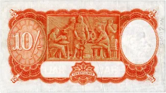 Australia 10 Shillings, 1936-1939 reverse