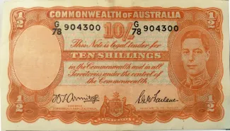 Australia 10 Shillings, 1939-1952