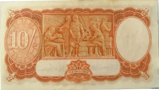 Australia 10 Shillings, 1939-1952 reverse