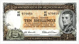 Australia 10 Shillings, 1954-1960