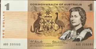 Australia 1 Dollar, 1966-1973 obverse