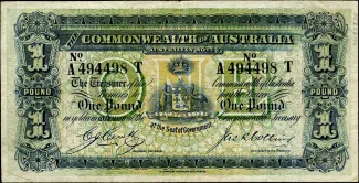 Australia 1 Pound, 1913-1918