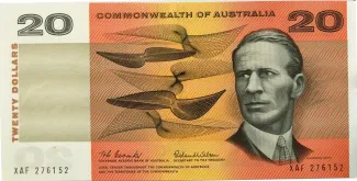 Australia 20 Dollars, 1966-1973 obverse