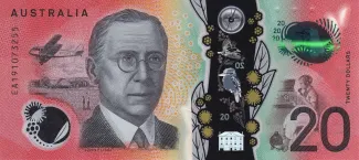 Australia 20 Dollars, 2019-2020 reverse