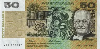 Australia 50 Dollars, 1973-1994 obverse