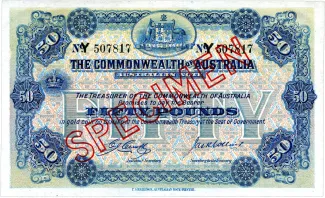 Australia 50 Pounds, 1913-1918