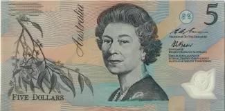 Australia 5 Dollars, 1994 obverse