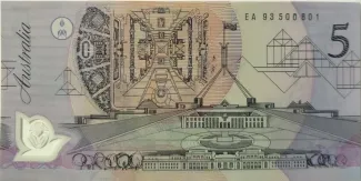 Australia 5 Dollars, 1994 reverse