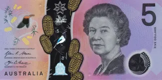 Australia 5 Dollars, 2016-2021 obverse