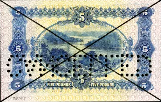 Australia 5 Pounds, 1913-1918 reverse