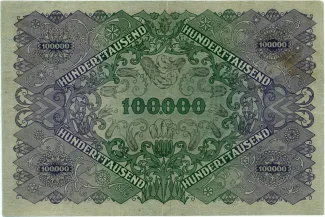 Austria 100.000 Kronen, 1922 reverse