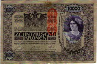 Austria 10.000 Kronen, 1918 obverse