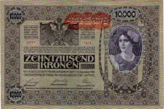 Austria 10.000 Kronen, 1918 obverse