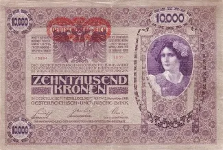 Austria 10.000 Kronen, 1919 obverse