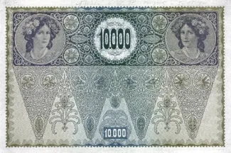 Austria 10.000 Kronen, 1919 reverse
