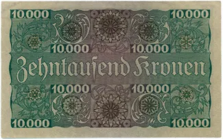 Austria 10.000 Kronen, 1924 reverse