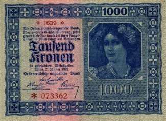 Austria 1.000 Kronen, 1922 obverse