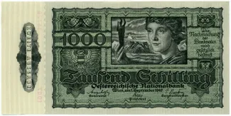 Austria 1.000 Schilling, 1947 obverse