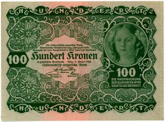 Austria 100 Kronen, 1922 obverse