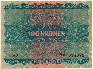 Austria 100 Kronen, 1922 reverse