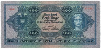 Austria 100 Schilling, 1925 obverse