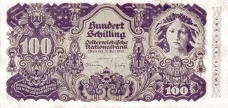 Austria 100 Schilling, 1945 obverse