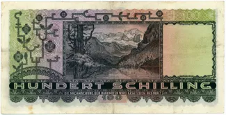 Austria 100 Schilling, 1947 reverse