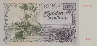 Austria 100 Schilling, 1947 reverse