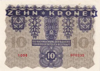 Austria 10 Kronen, 1922 reverse