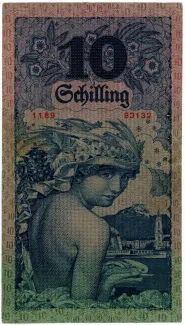 Austria 10 Schilling, 1927 reverse