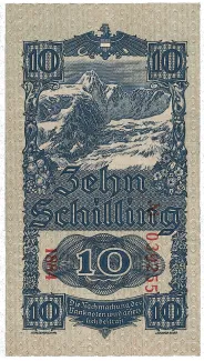 Austria 10 Schilling, 1945 reverse