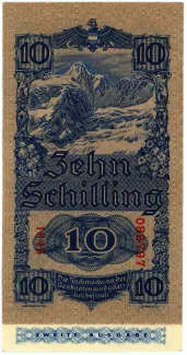 Austria 10 Schilling, 1945 reverse