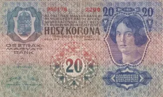 Austria 20 Kronen, 1919 reverse