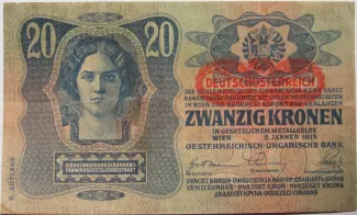 Austria 20 Kronen, 1919 obverse