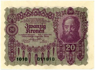 Austria 20 Kronen, 1922 obverse