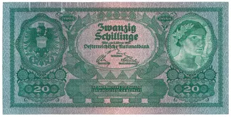 Austria 20 Schilling, 1925 obverse
