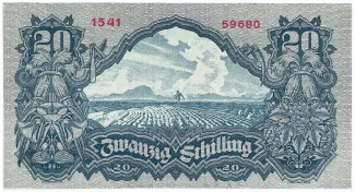 Austria 20 Schilling, 1945 reverse