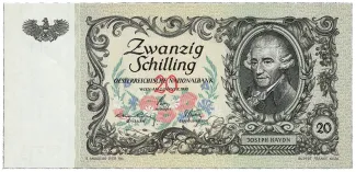 Austria 20 Schilling, 1950 obverse