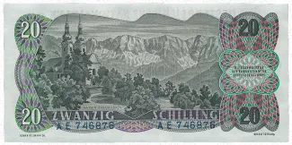 Austria 20 Schilling, 1956 reverse