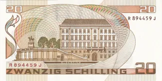 Austria 20 Schilling, 1986 reverse