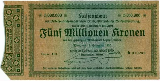 Austria 5.000.000 Kronen, 1922 obverse